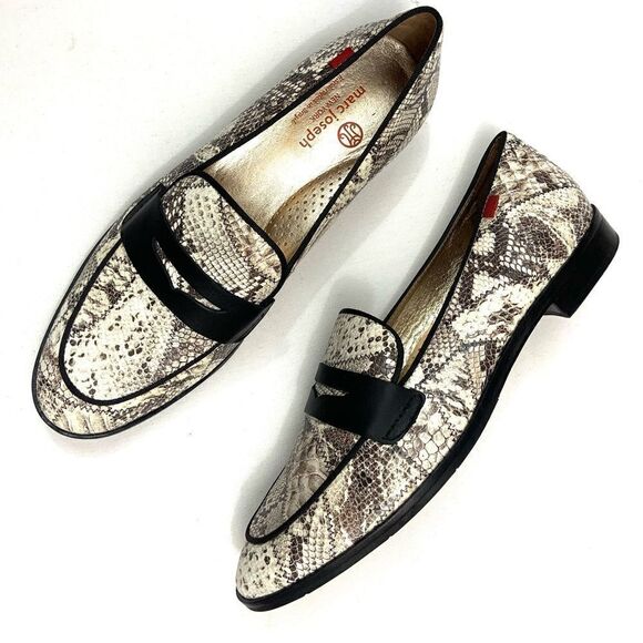 Snake Print Loafers - Black and Cream - Picture 13 of 13